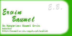 ervin baumel business card